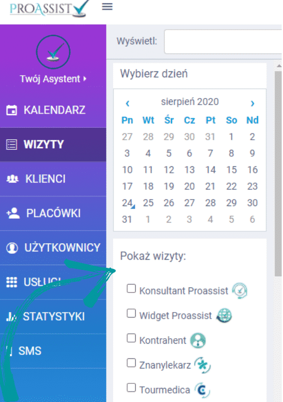 pokaz wizyty