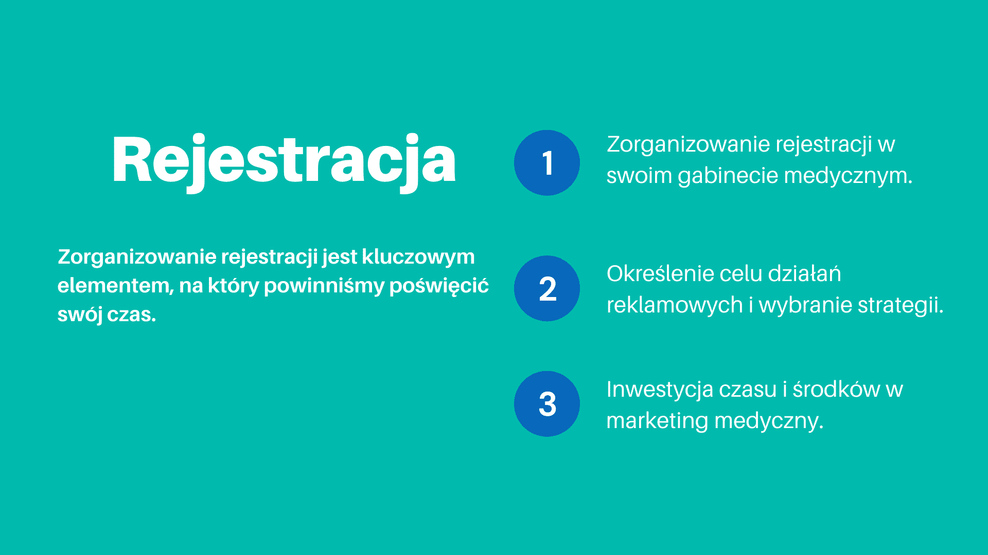 organize, set goals, invest in marketing.