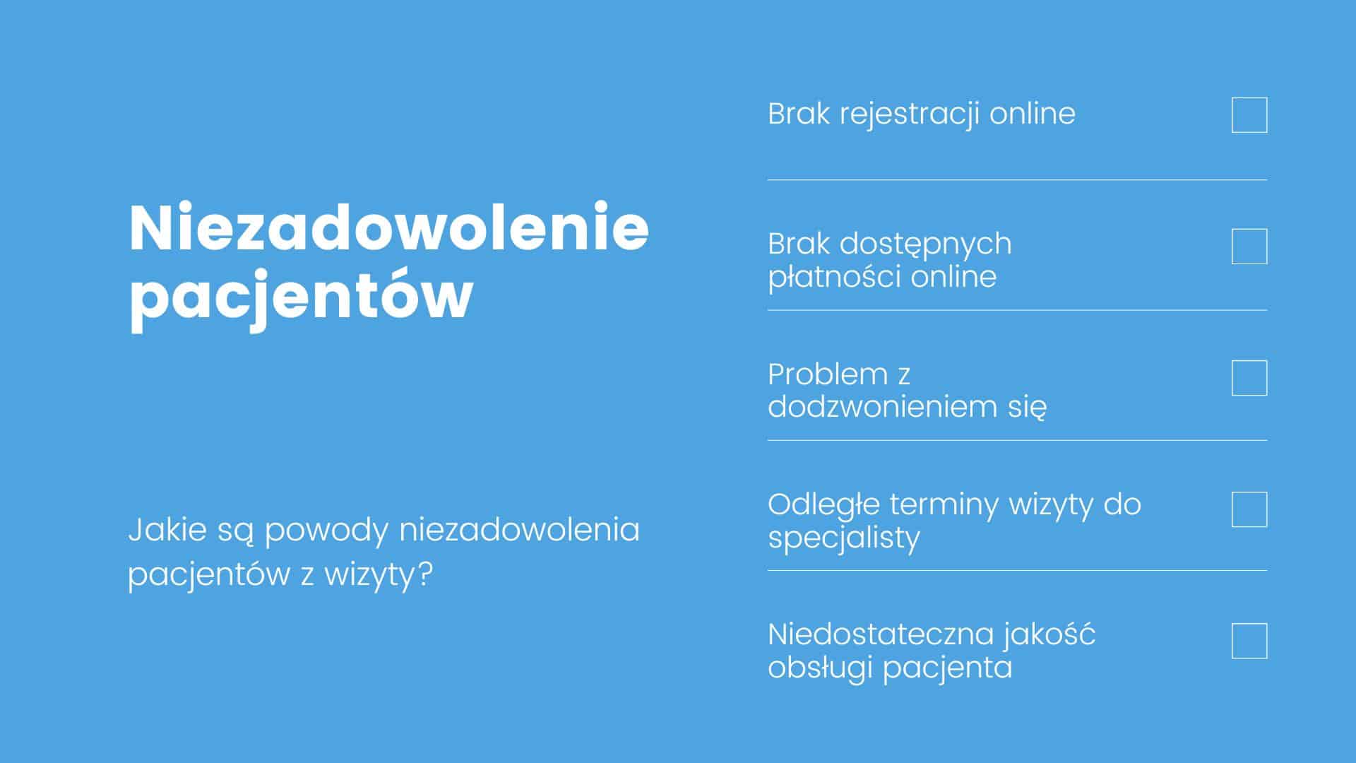 jakie są powody niezadowolenia pacjentów