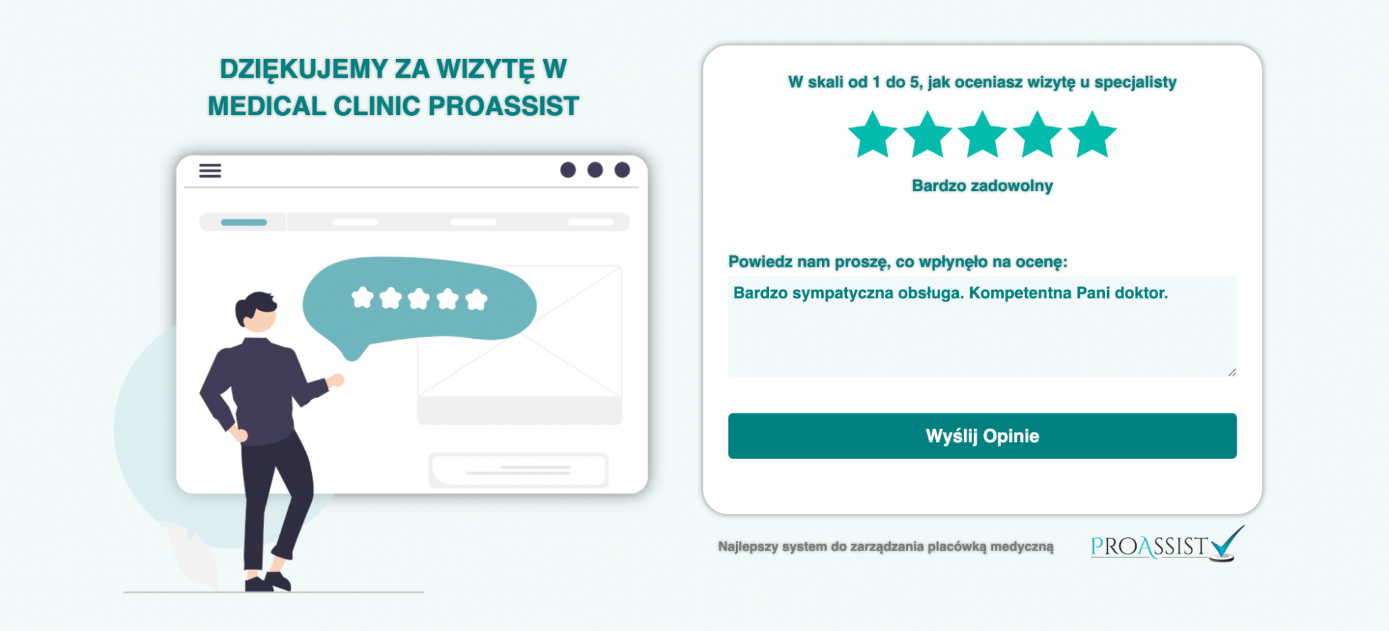 Infografika- prośba o wystawienie opinii po wizycie