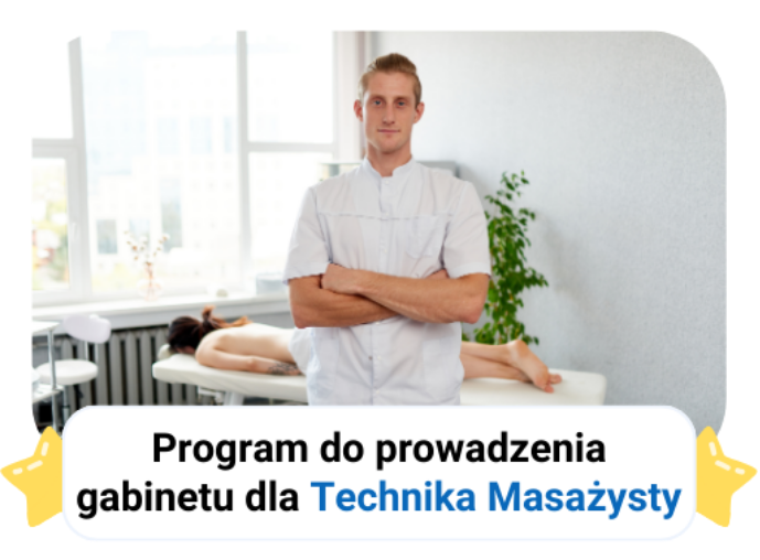 Program gabinetowy dla technika masażysty w pokoju zabiegowym