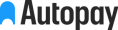 Logo Autopay z niebieskim łukiem i czarnym napisem po prawej stronie