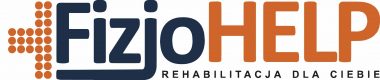 Logo FizjoHELP pomarańczowo granatowe